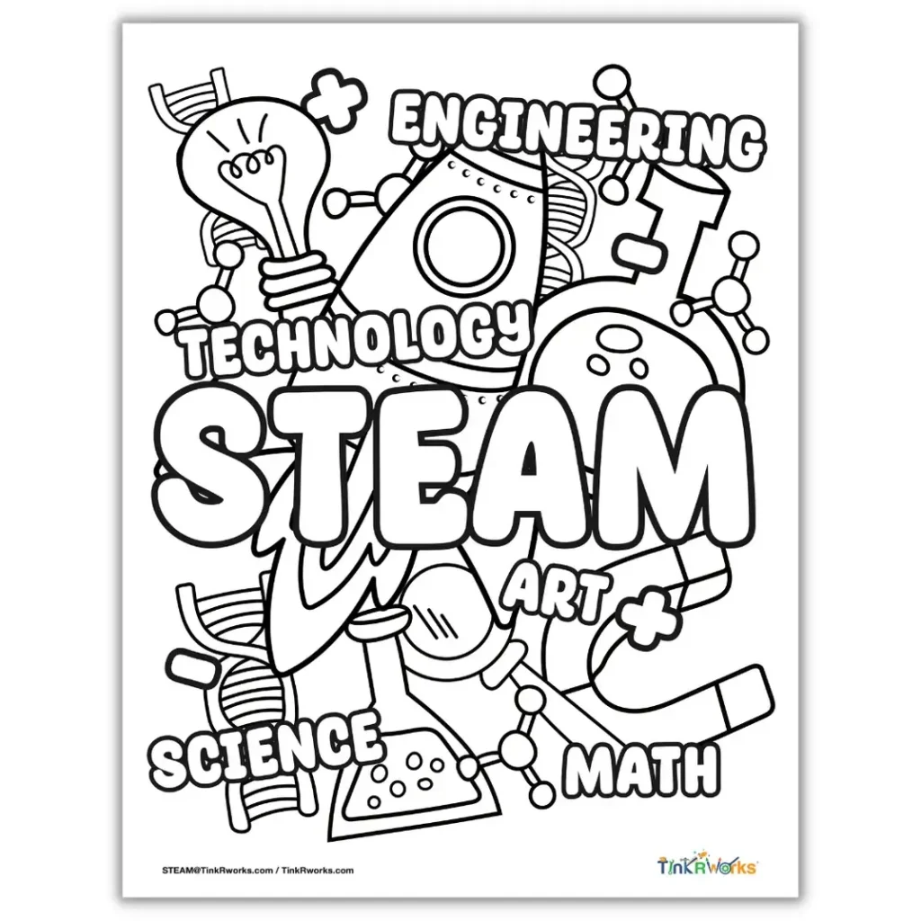 Mindful STEAM Coloring Sheet